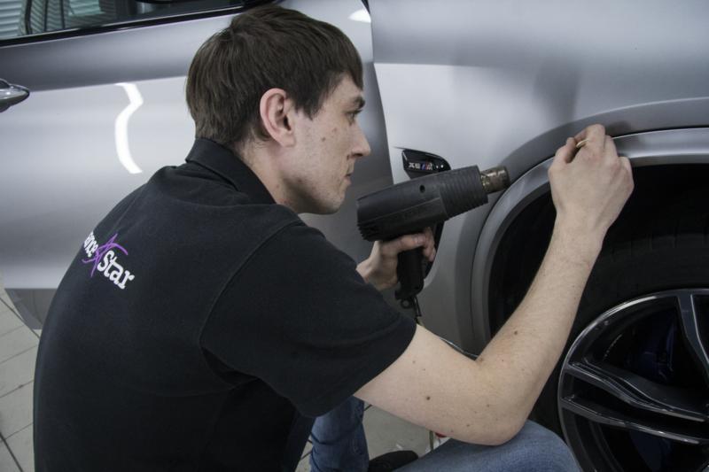 Полная защита кузова BMW X5 антигравийной пленкой DYNOmatt