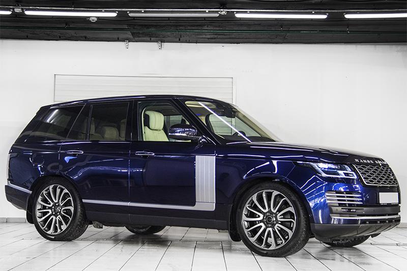 Защита автомобиля Range Rover Vogue SE антигравийной пленкой STEK DYNOshield
